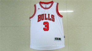 Maillot De Basket Chicago Bulls Dwyane Wade 3 Tissus Sportif Fans Edition Blanc